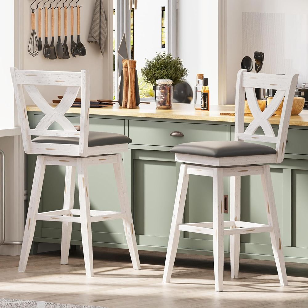 Home Bar Stools - Swivel Barstools Set o 2, 29