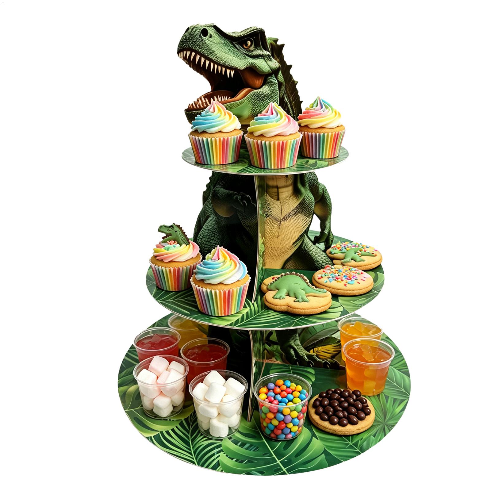 Cupcake Stand 3 Tiers Dinosaur - Home Bar Shelf recension och pris