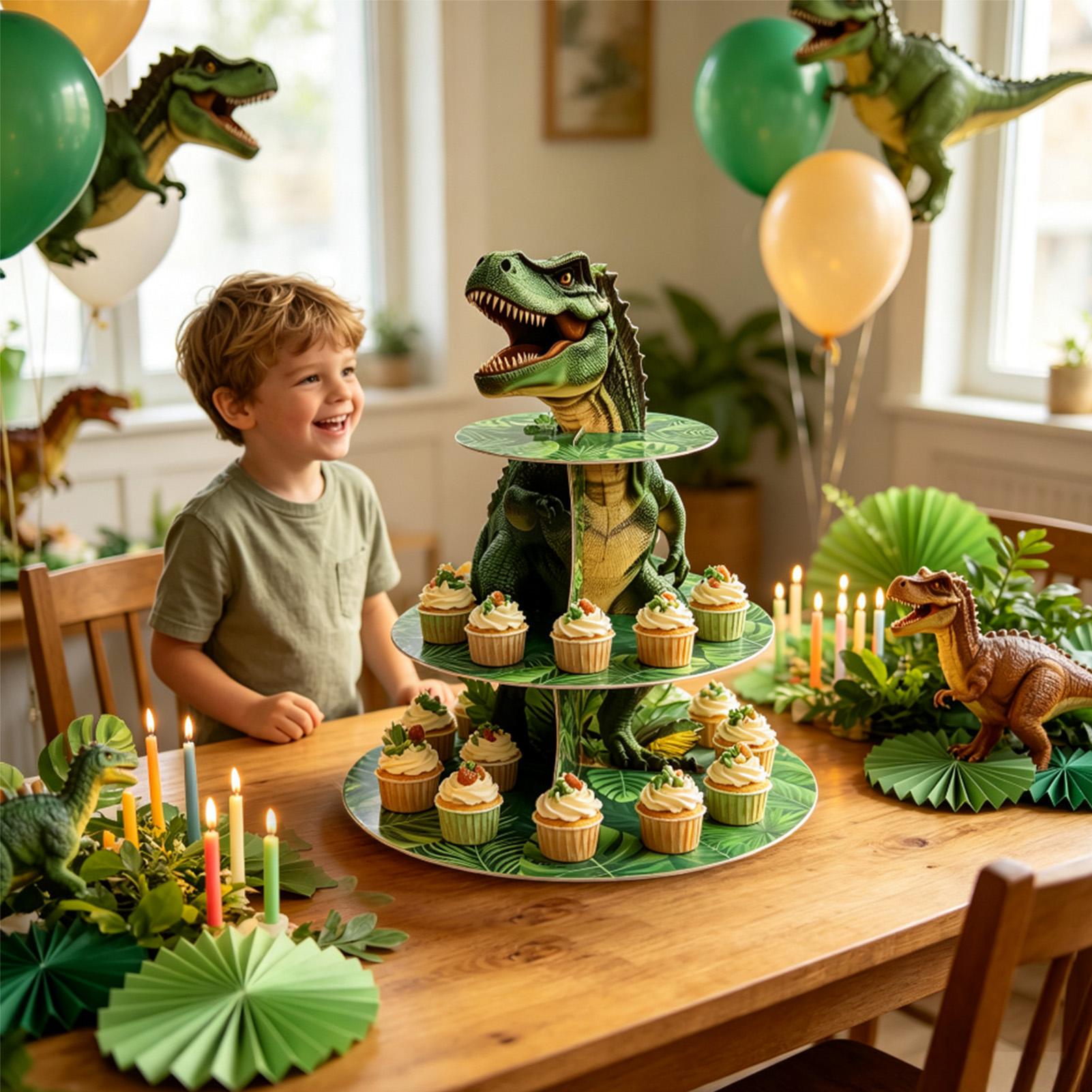 Cupcake Stand 3 Tiers Dinosaur - Home Bar Shelf recension och pris