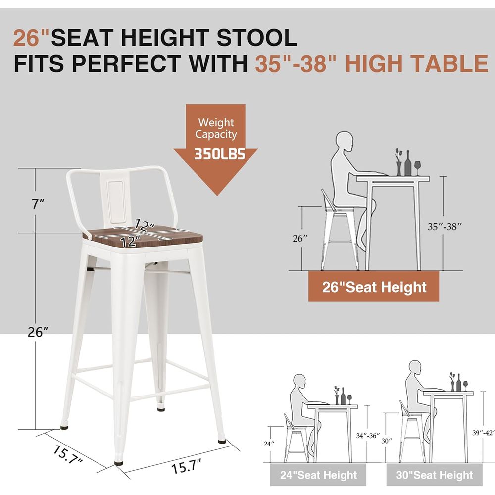 26 Inch Bar Stools Set o 4 Ind - Home Bar Stools recension och pris
