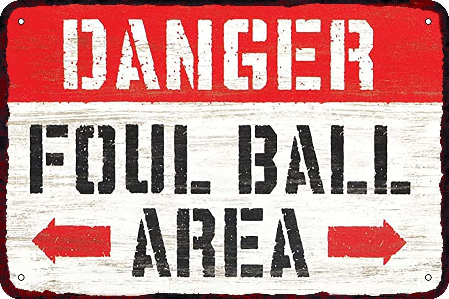 Danger Foul Ball Area Vintage  - Home Bar Word recension och pris