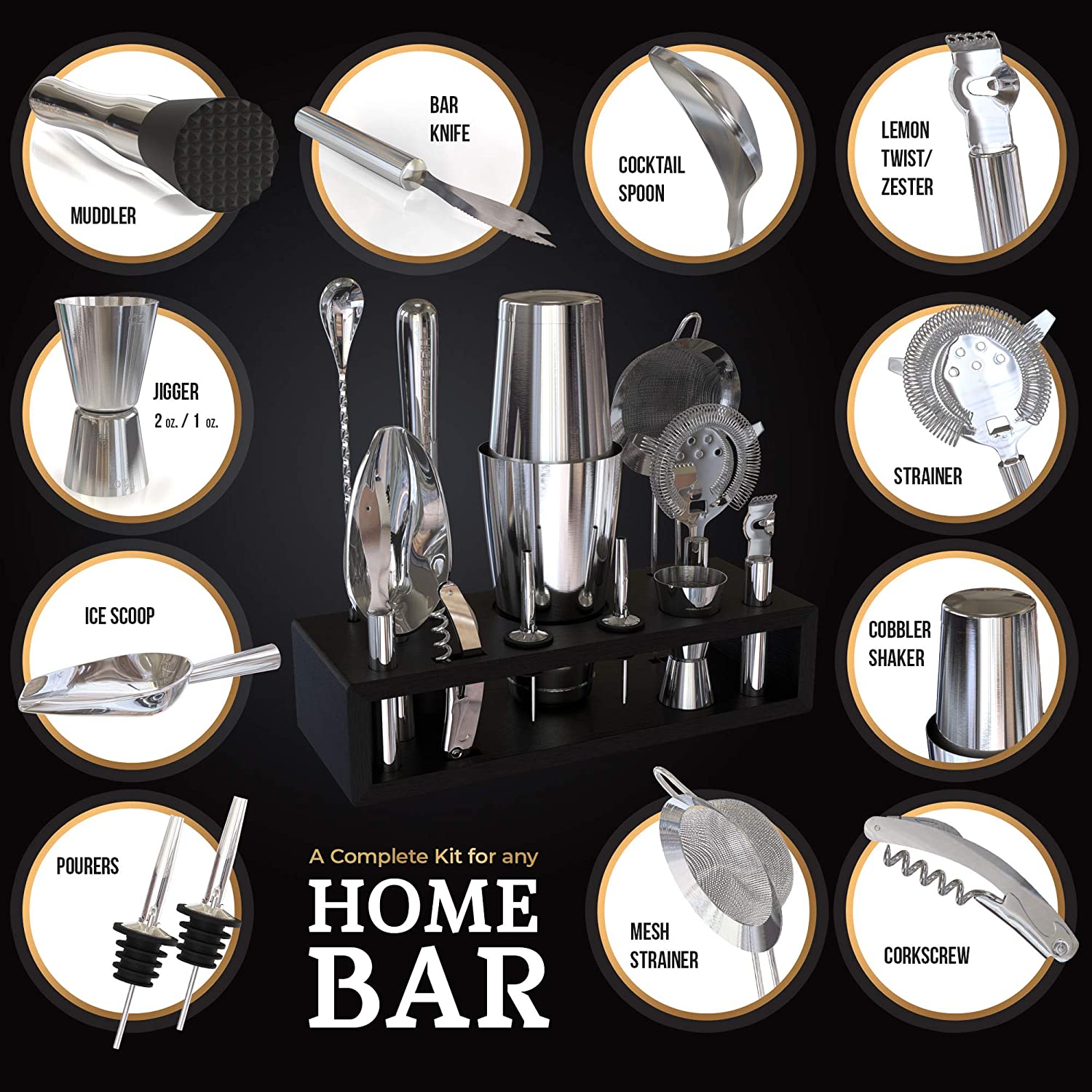 stllCamol 14-Piece Stainless S - Boston Shaker Set recension och pris