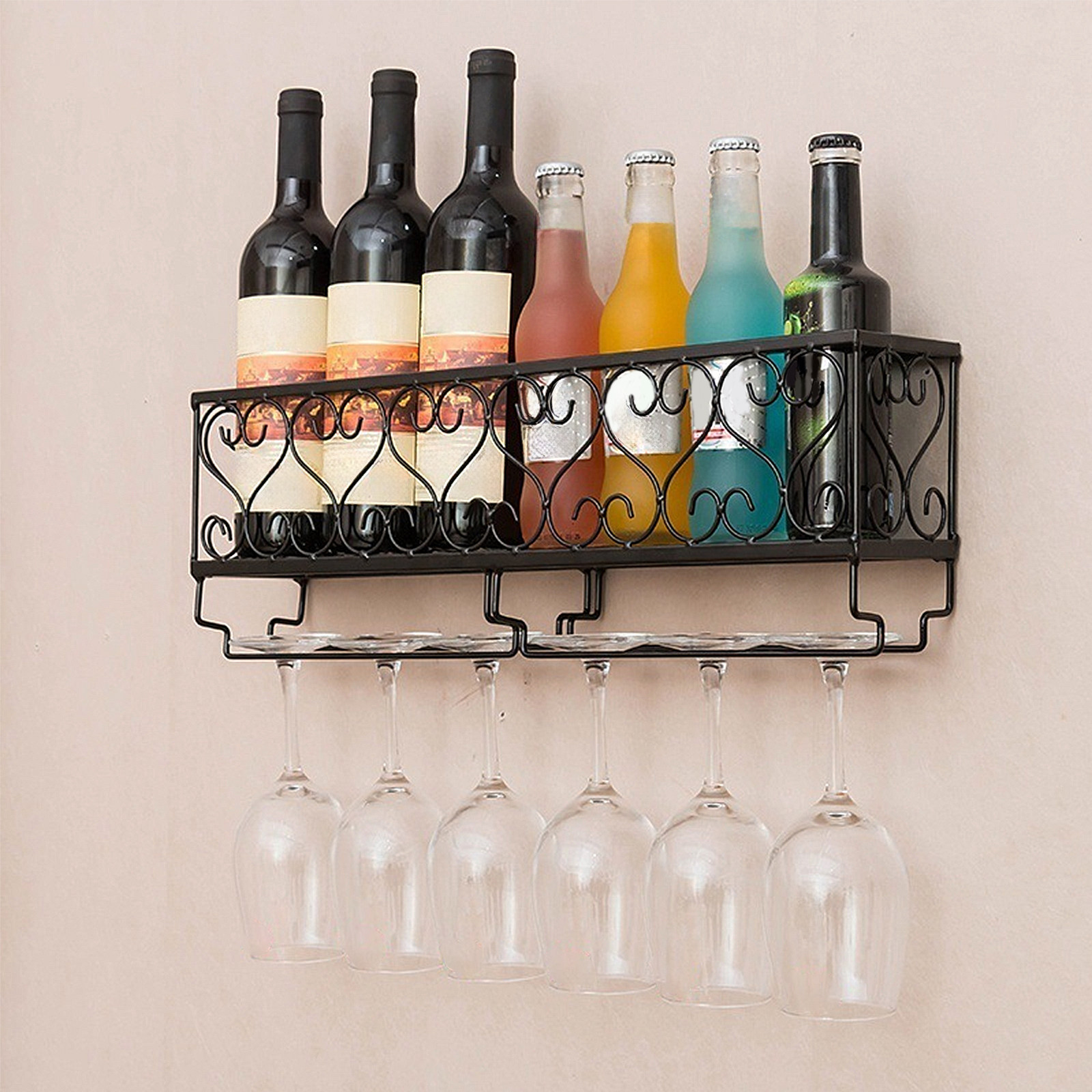 1Pcs Wall Mount Wine Bottle Ra - Home Bar Stand recension och pris