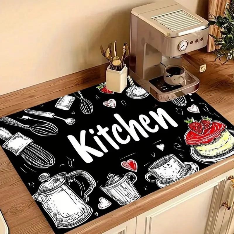 Kitchen Super Absorbent Mat Co - Bar Mat Rubber recension och pris
