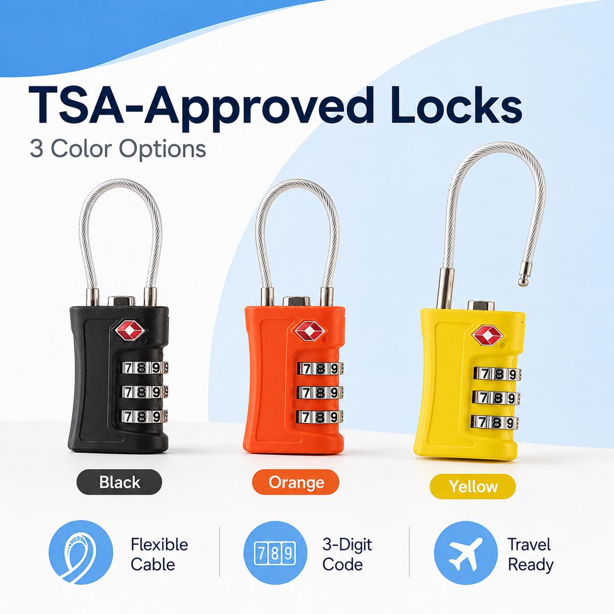 TSA Approved Luggage Lock 3 Di - Home Bargains recension och pris