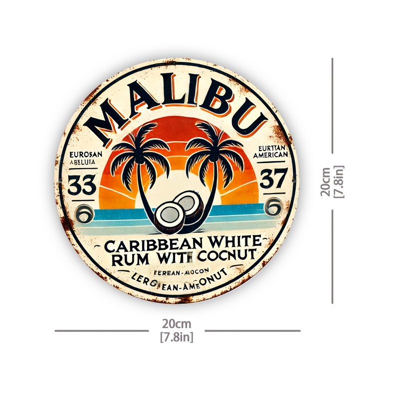 Vintage Malibu Rum Coconut Alu - Home Bar Accessories recension och pris