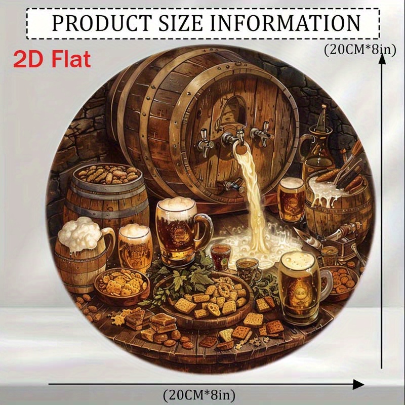 1Pc Round 2D Flat Aluminum Sig - Home Bar Accessories recension och pris