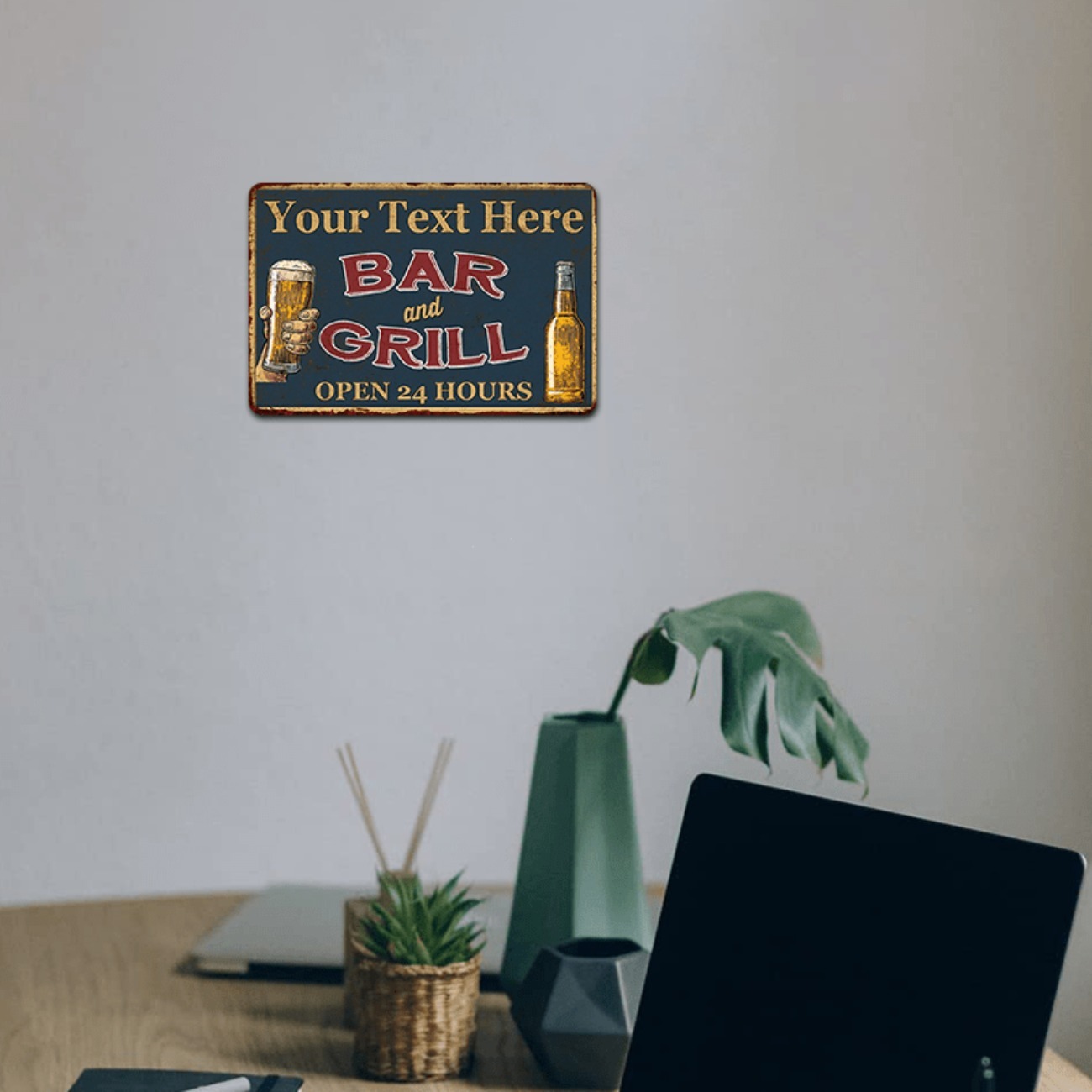 Customizable Bar & Grill Alumi - Home Bar Signs recension och pris