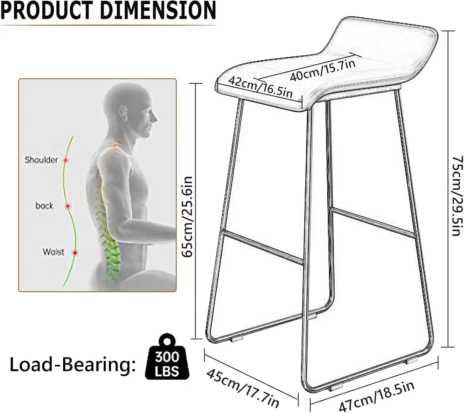 Bar Stools Industrial PU Leath - Home Bar Stools recension och pris