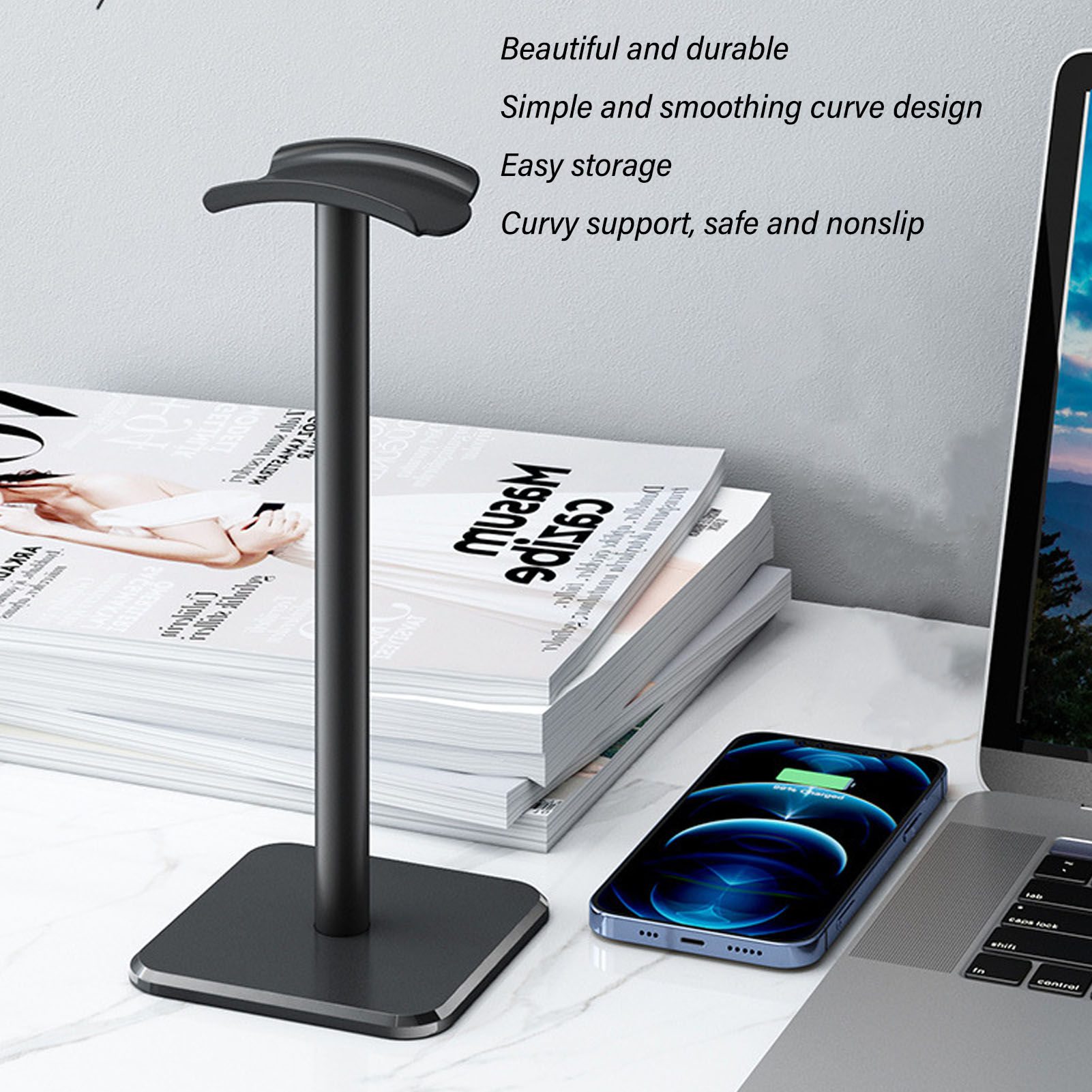 Headphone Stand Rounded Corner - Home Bar Stand recension och pris