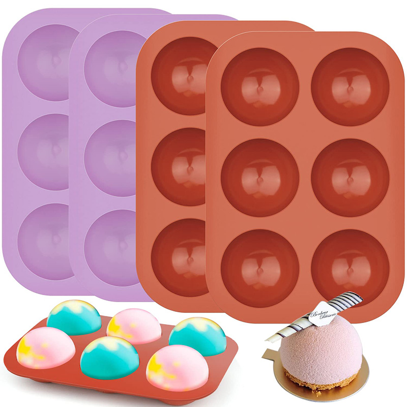6 Cavities Semicircle Silicone - Ice Mold Sphere recension och pris