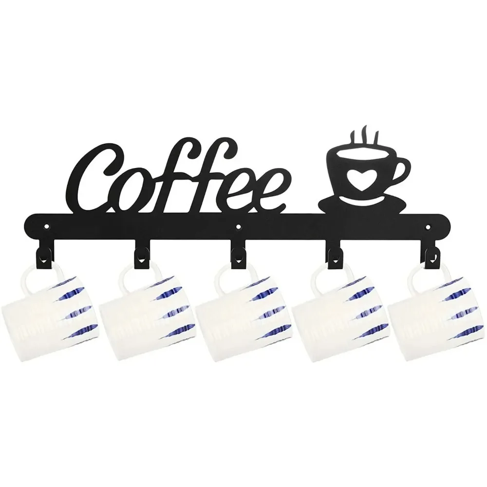 Coffee Metal Mug Holder Wall M - Home Bar Word recension och pris