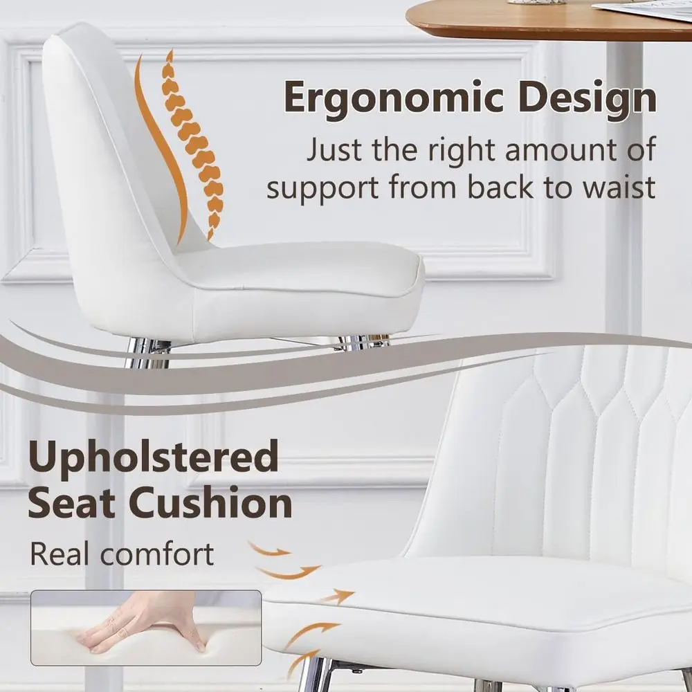 Set of 2 White Upholstered 27  - Home Bar Stools recension och pris