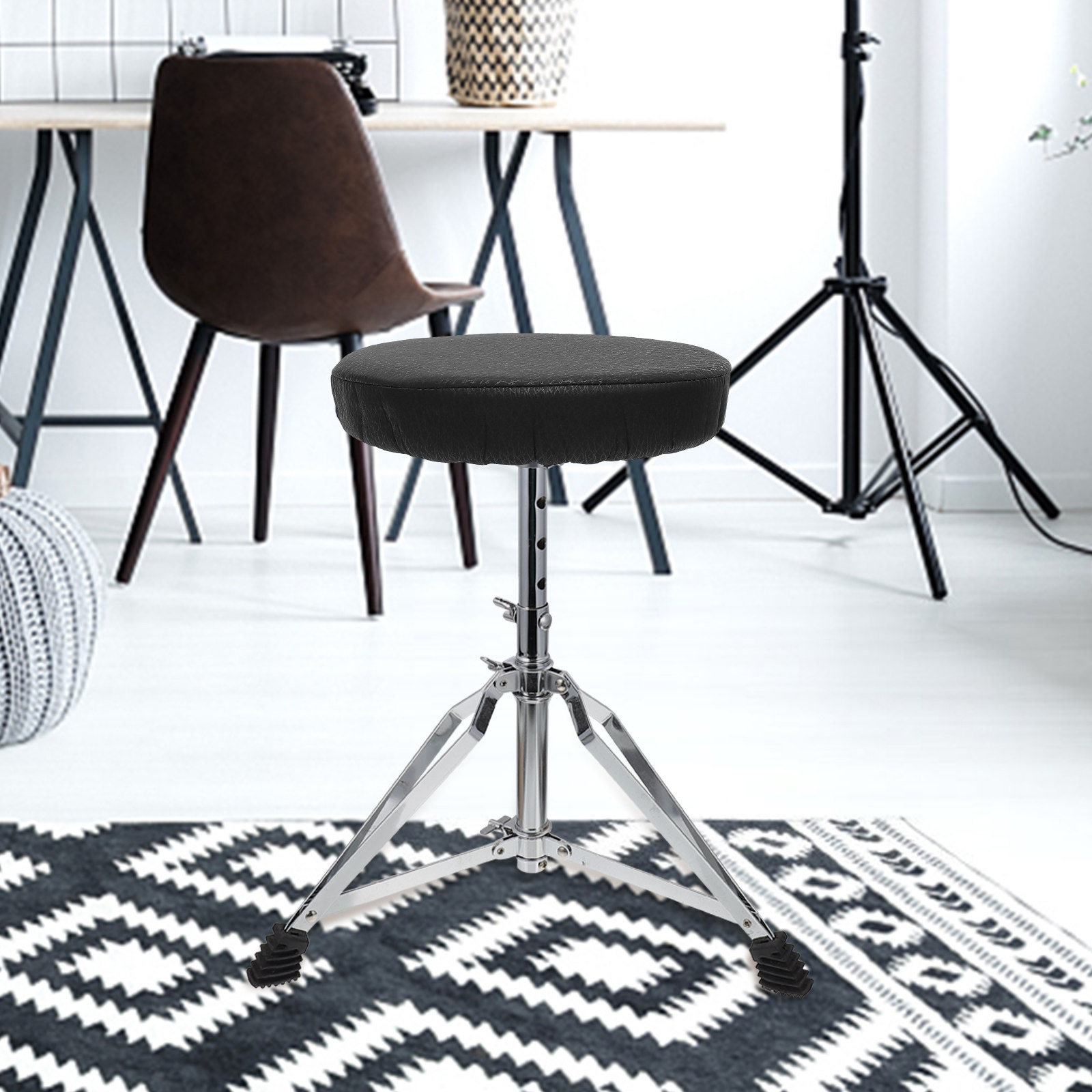 Round Stool Cover Black Elasti - Home Bar Stools recension och pris
