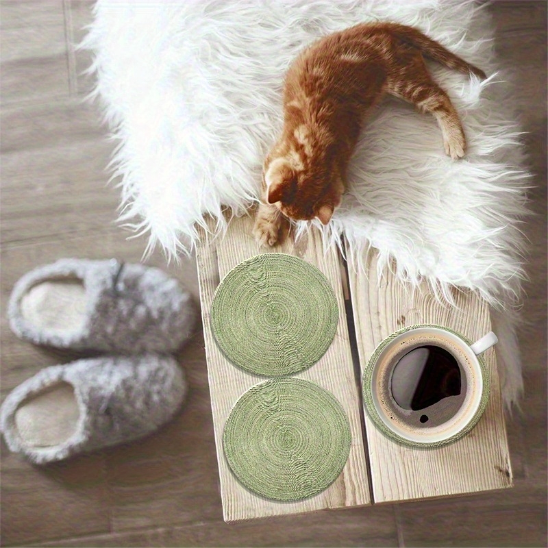 6pcs 4in Round Retro Green Gro - Home Bar Setup recension och pris